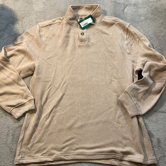 Men’s Hawker Rye ribbed button mock sweater XXL new - Picture 1 of 3